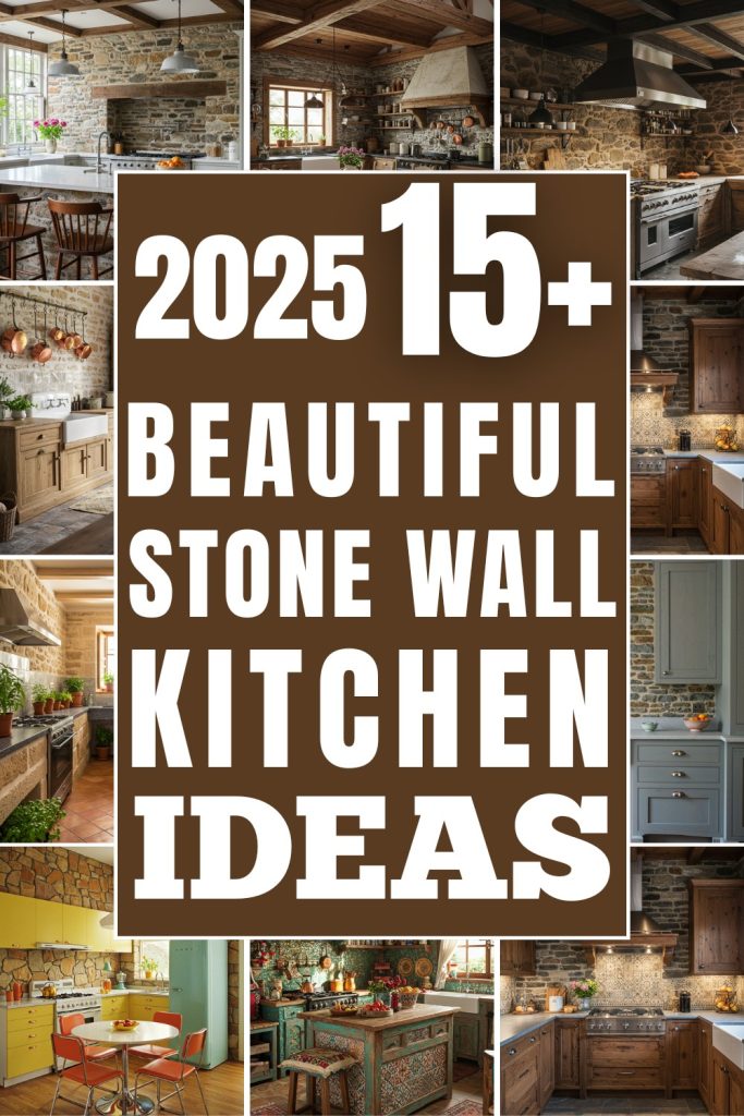 15 Stone Wall Kitchen Ideas to Bring Nature Indoors - The Newlywed