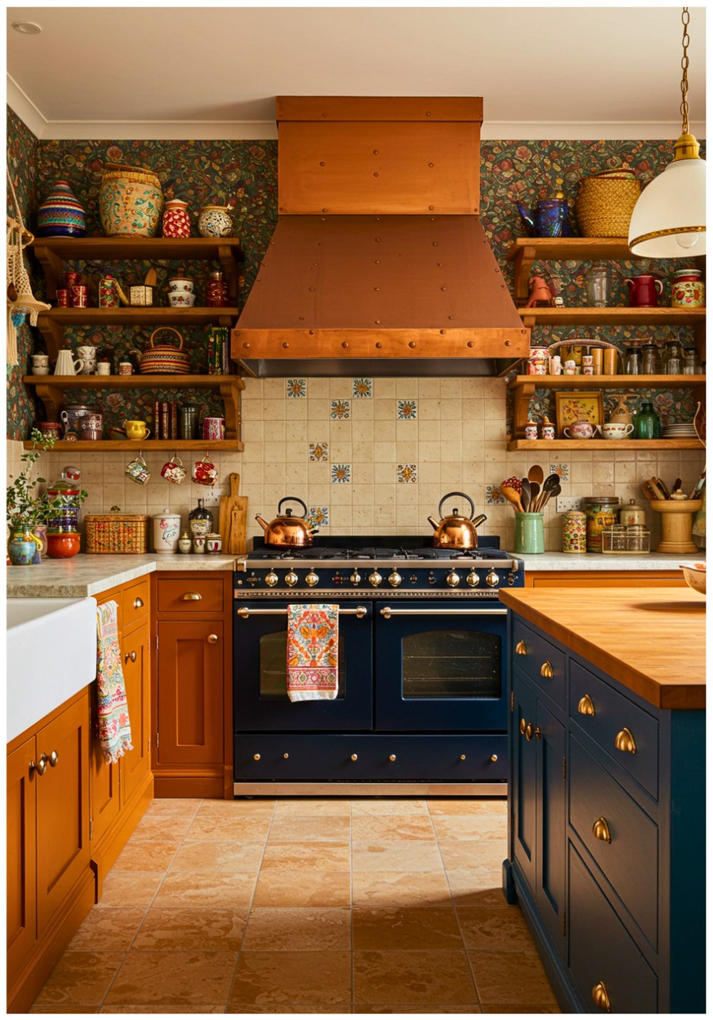 Bohemian Cream Countertops Kitchen