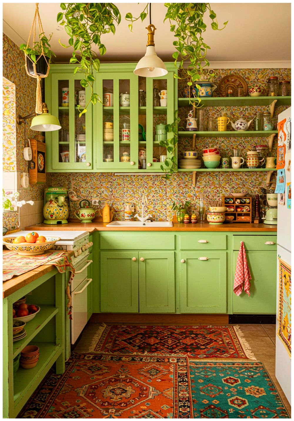Bohemian Pistachio Kitchen