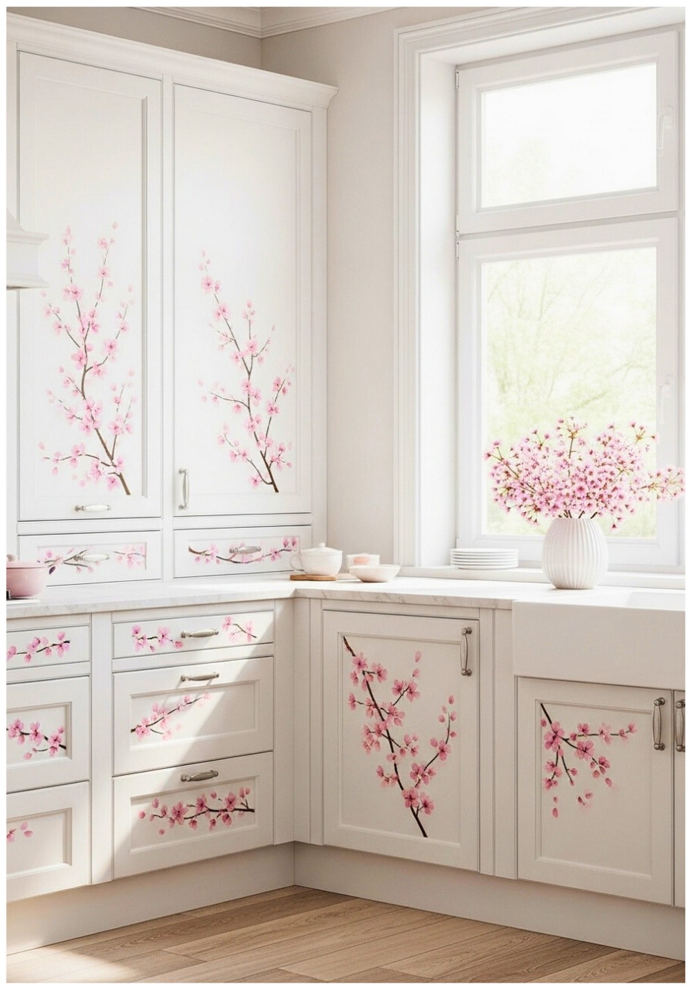Cherry Blossom Cabinet Doors