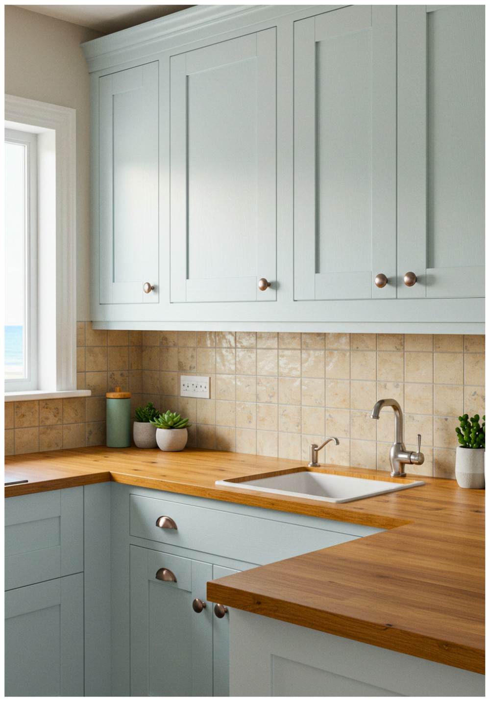 Coastal White Cupboards Kitchen