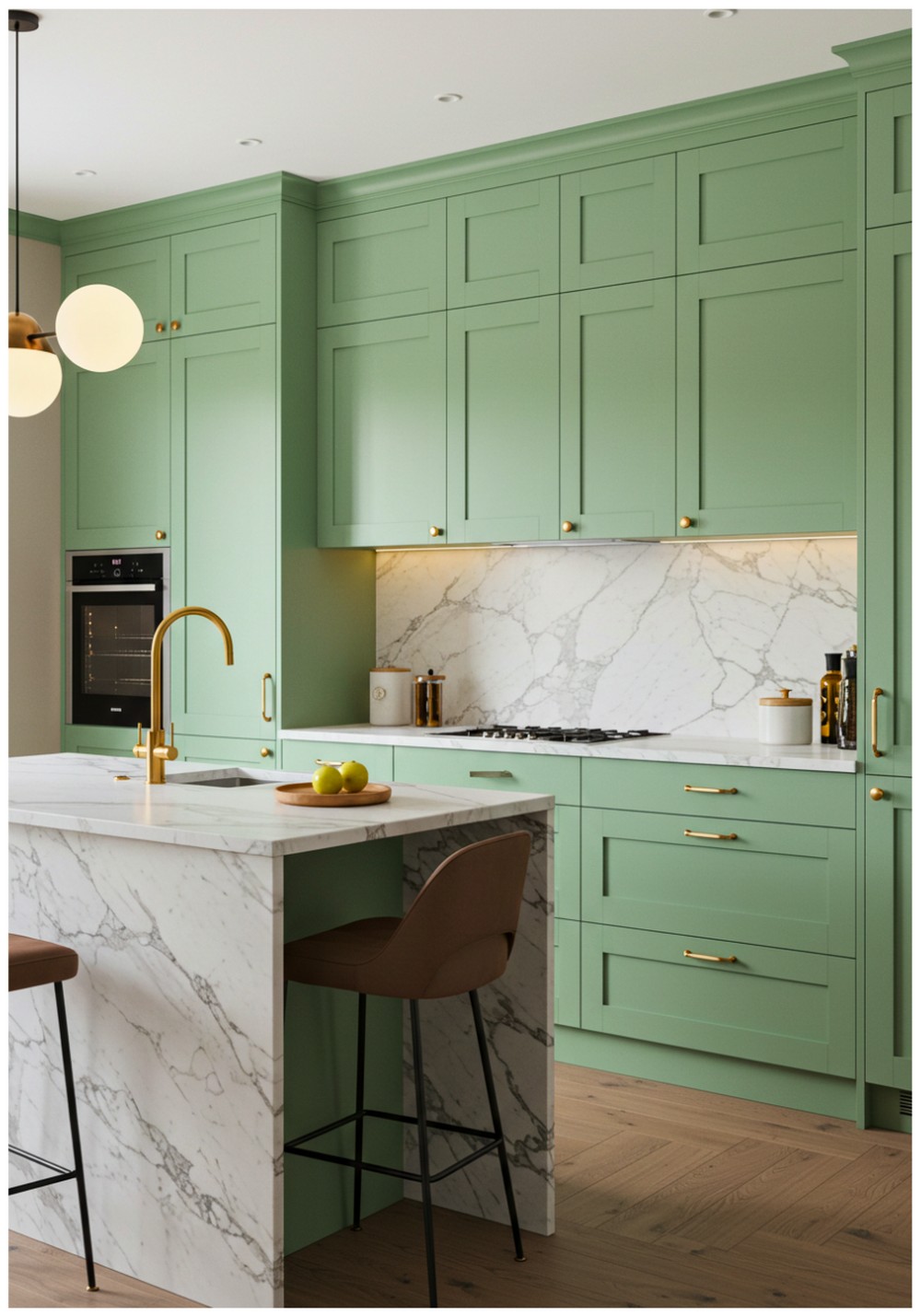 Contemporary Pistachio Kitchen