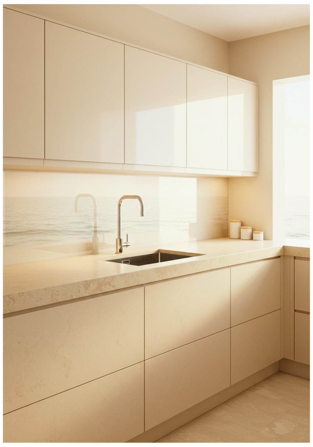 Contemporary Sand Kitchen
