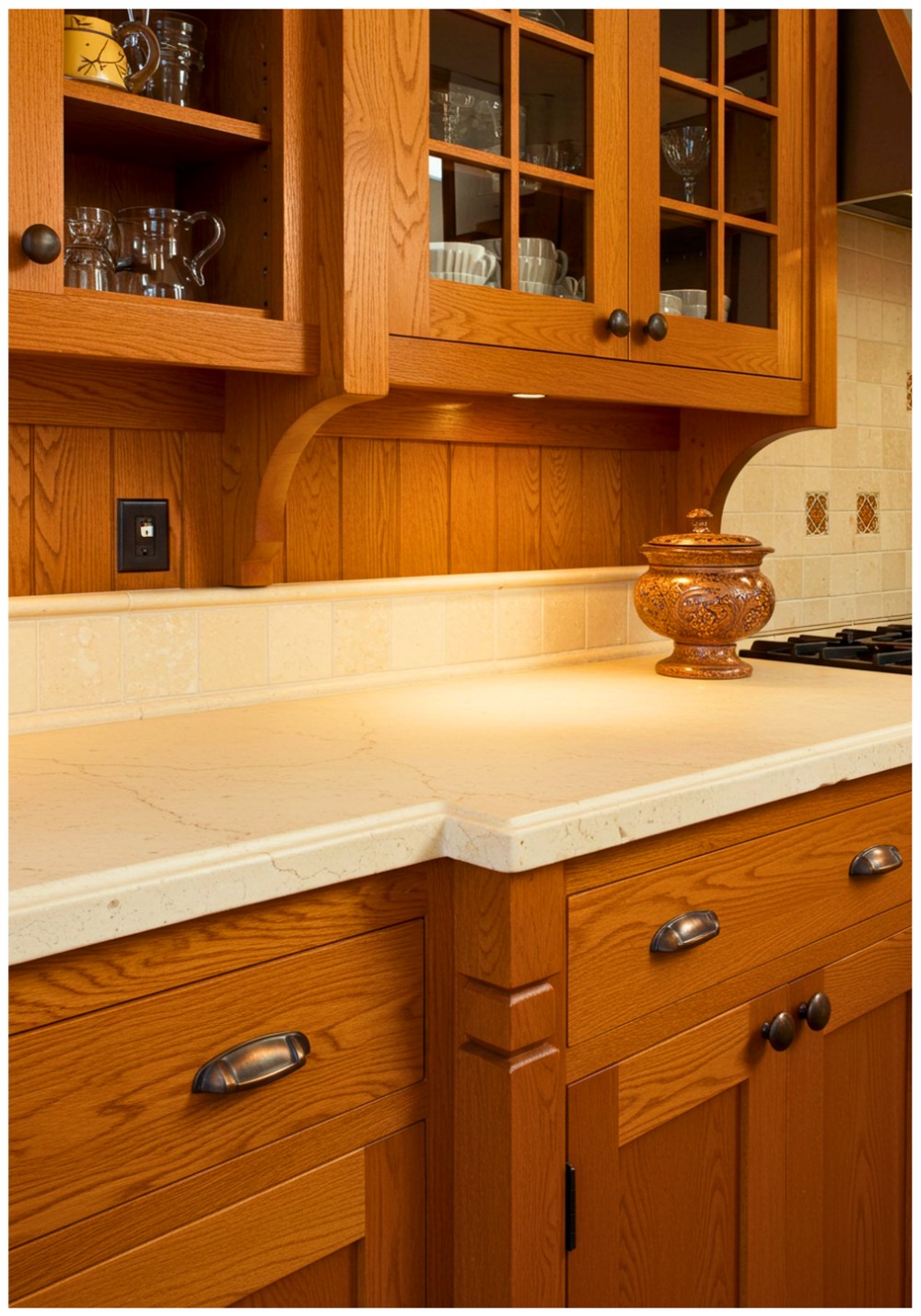 Craftsman Cream Countertops Kitchen