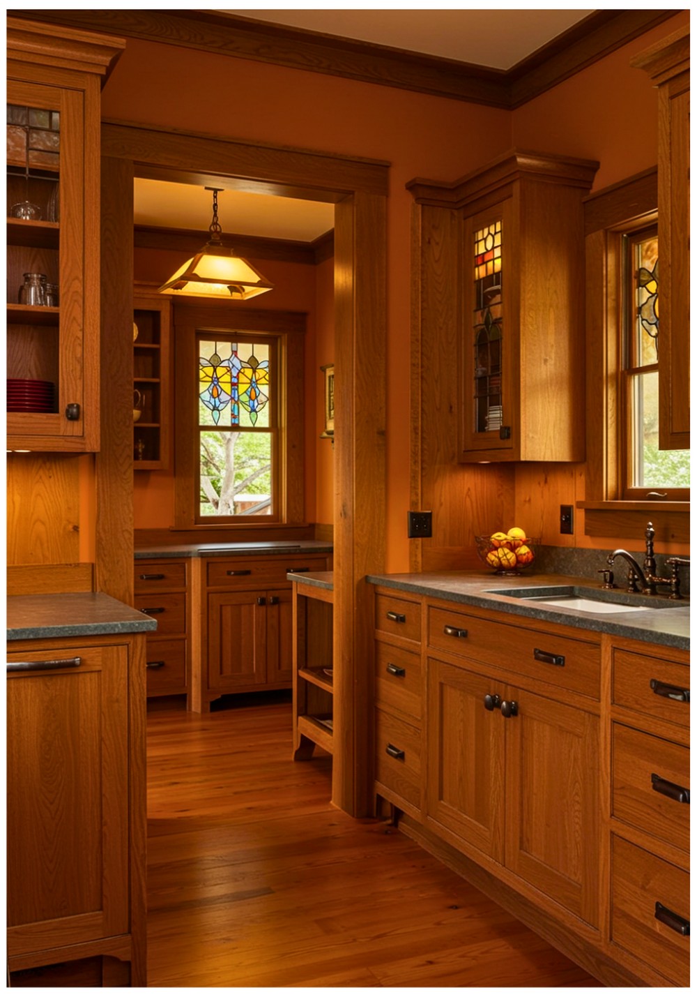 Craftsman Terracotta Kitchen Walls