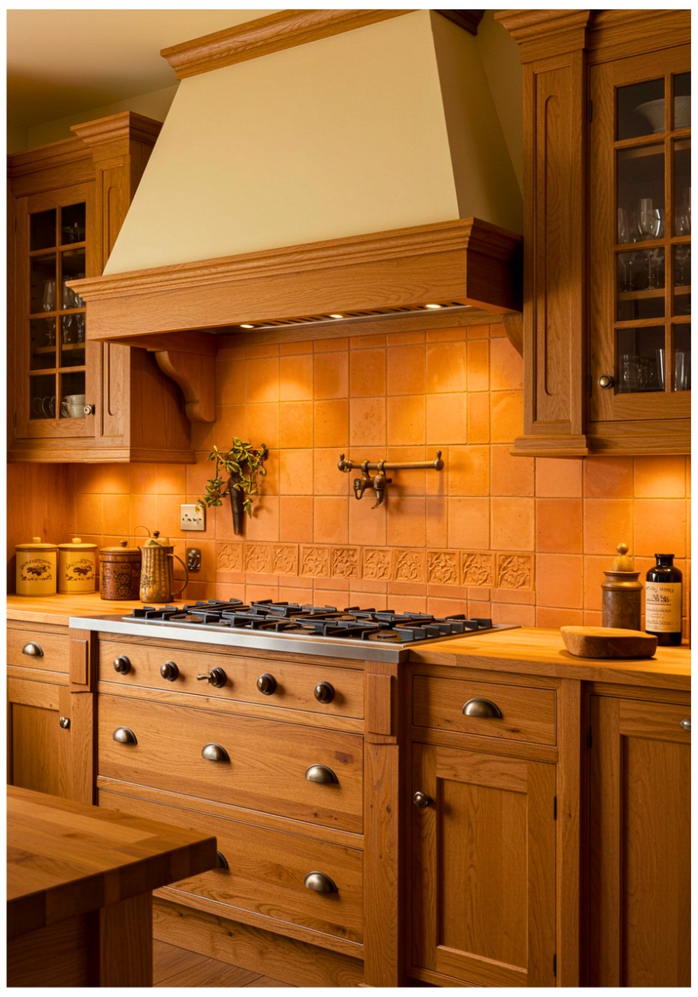 Craftsman Terracotta Kitchen