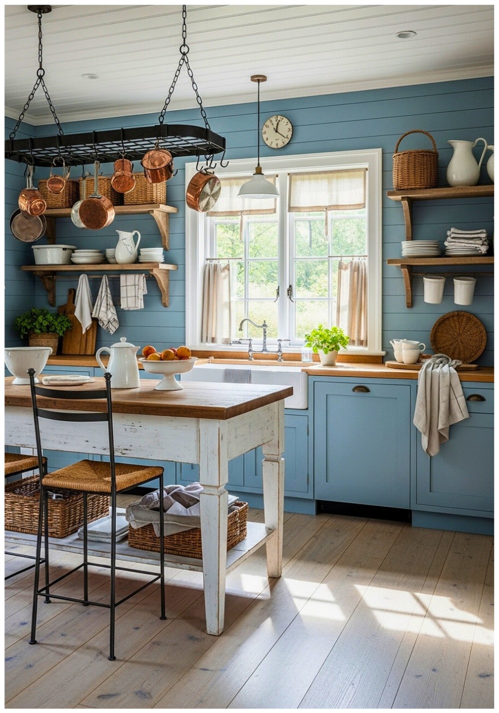 Faded Blue Shiplap Walls