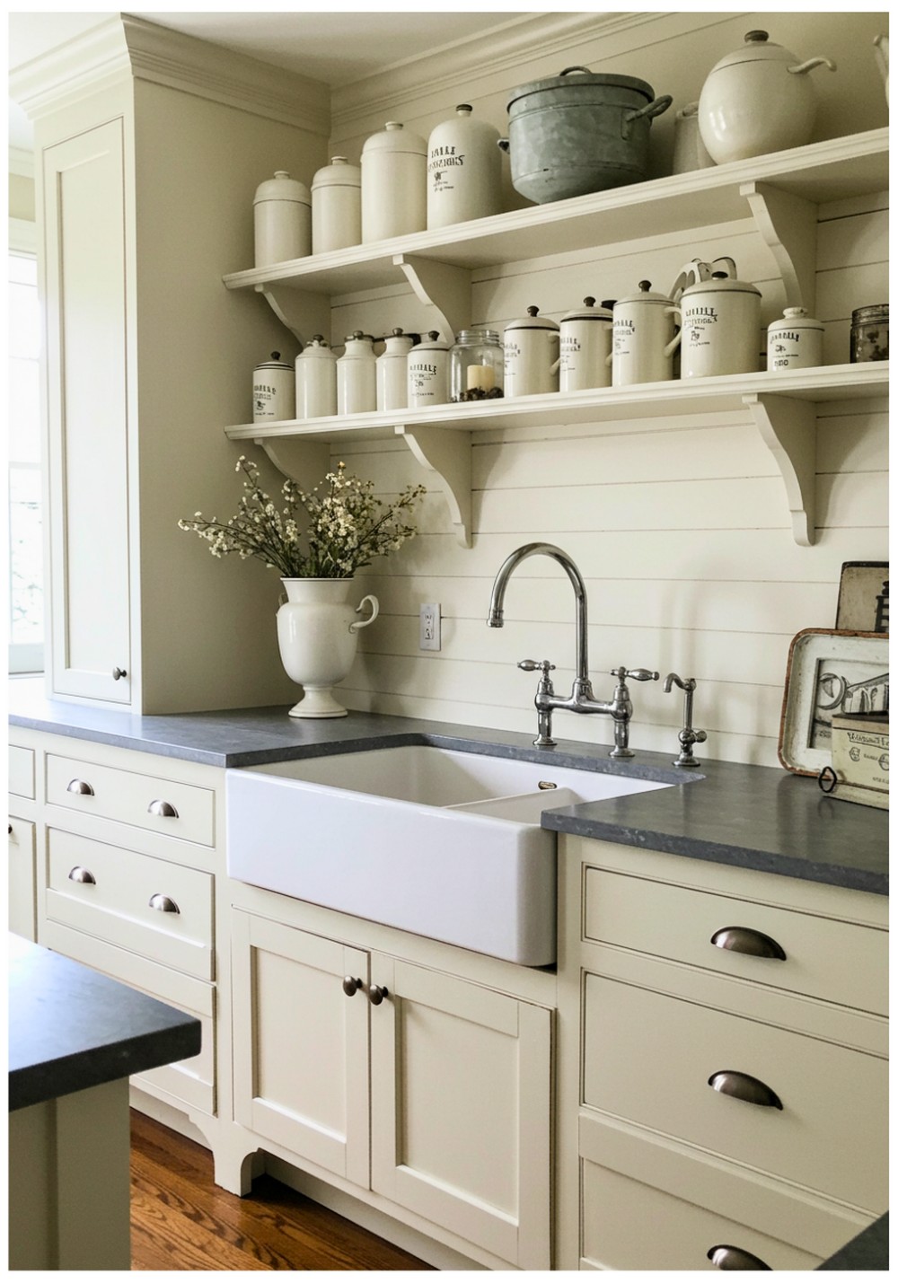 Farmhouse Cream Kitchen Cabinets