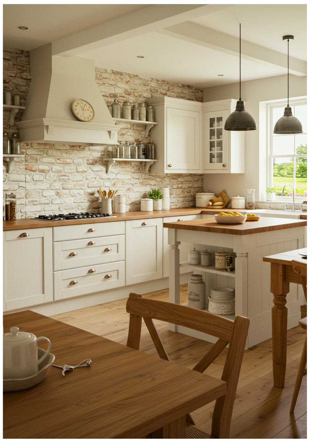 Farmhouse Stone Backsplash Kitchen