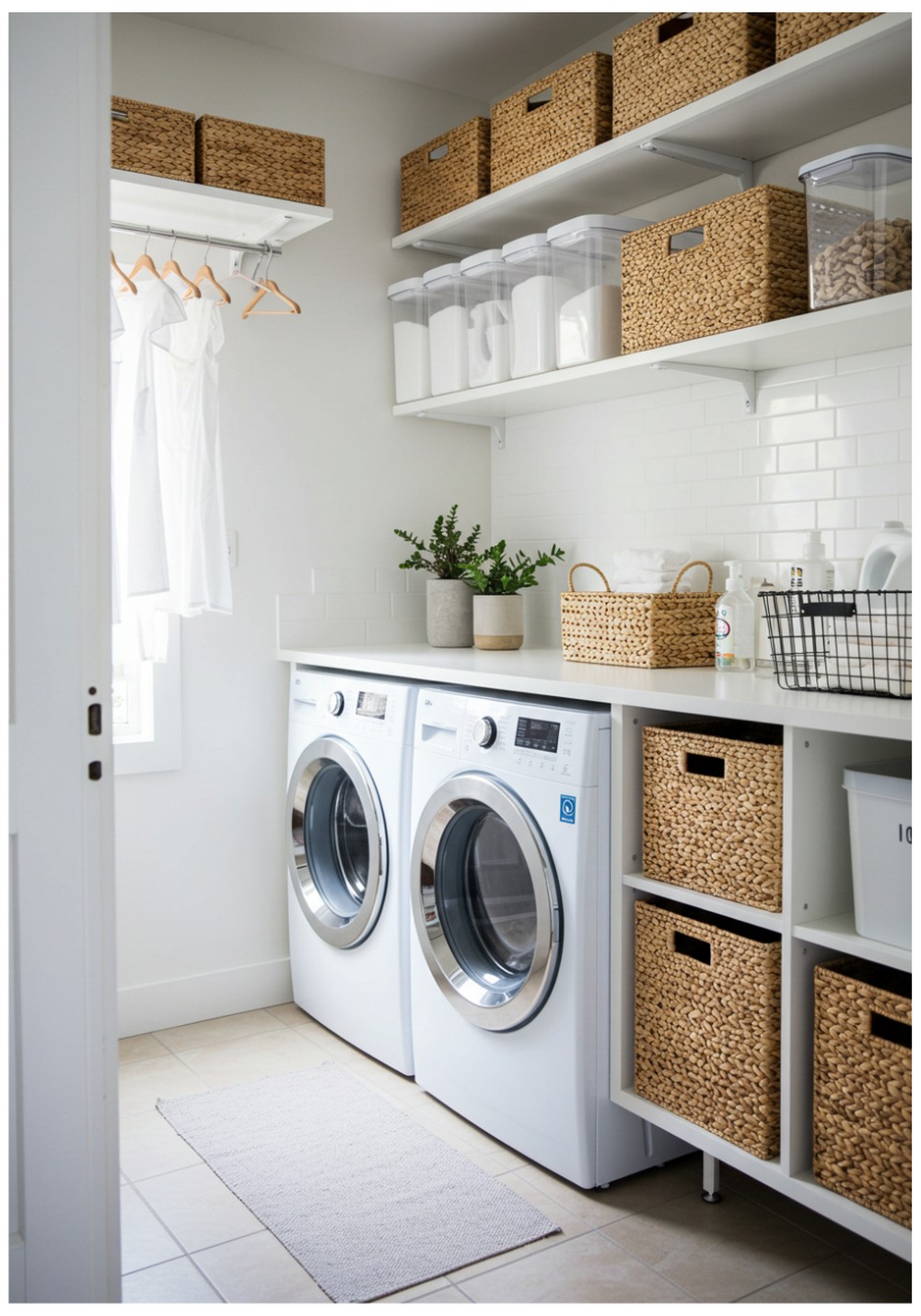 Floating Shelves and Baskets