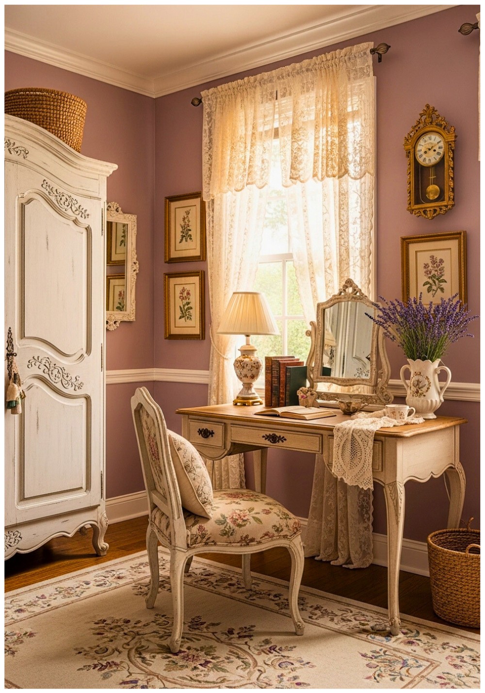 French Provincial Ornate Details With Soft Pastel Tones