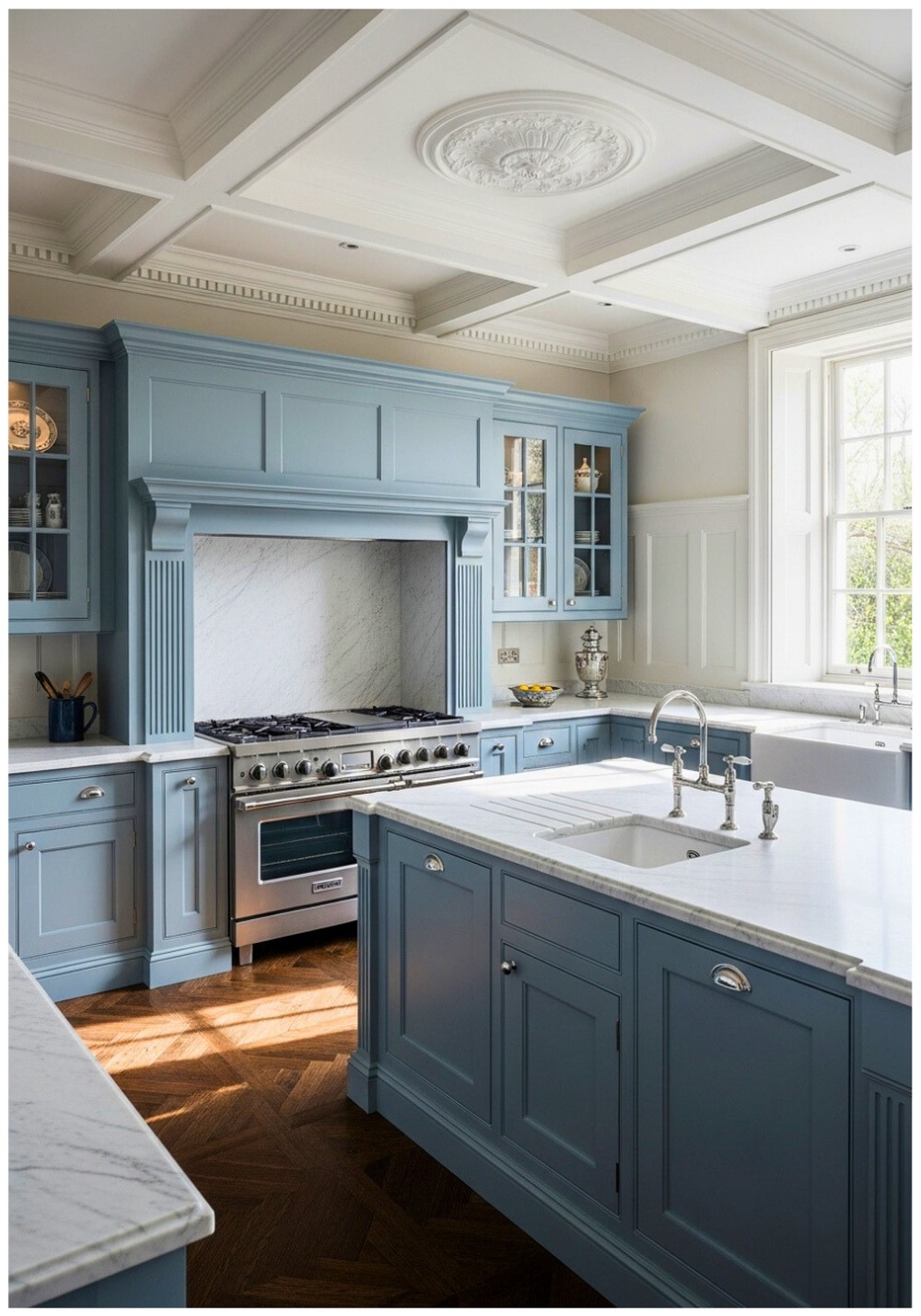 Georgian Revival Dusty Blue