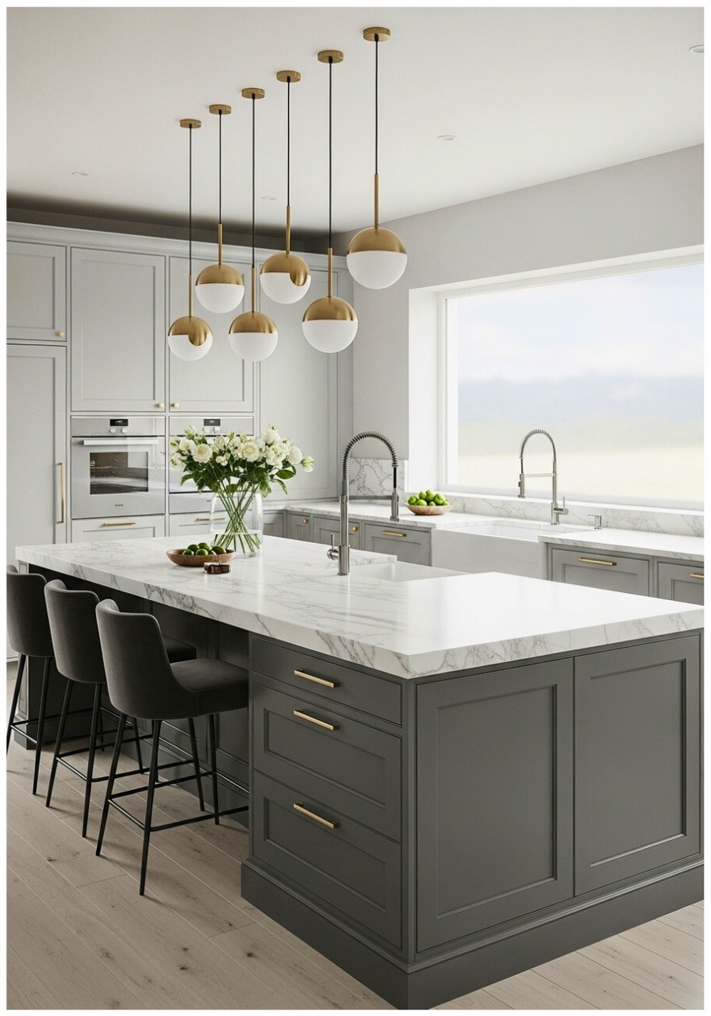 Gunmetal Island Cabinet Design