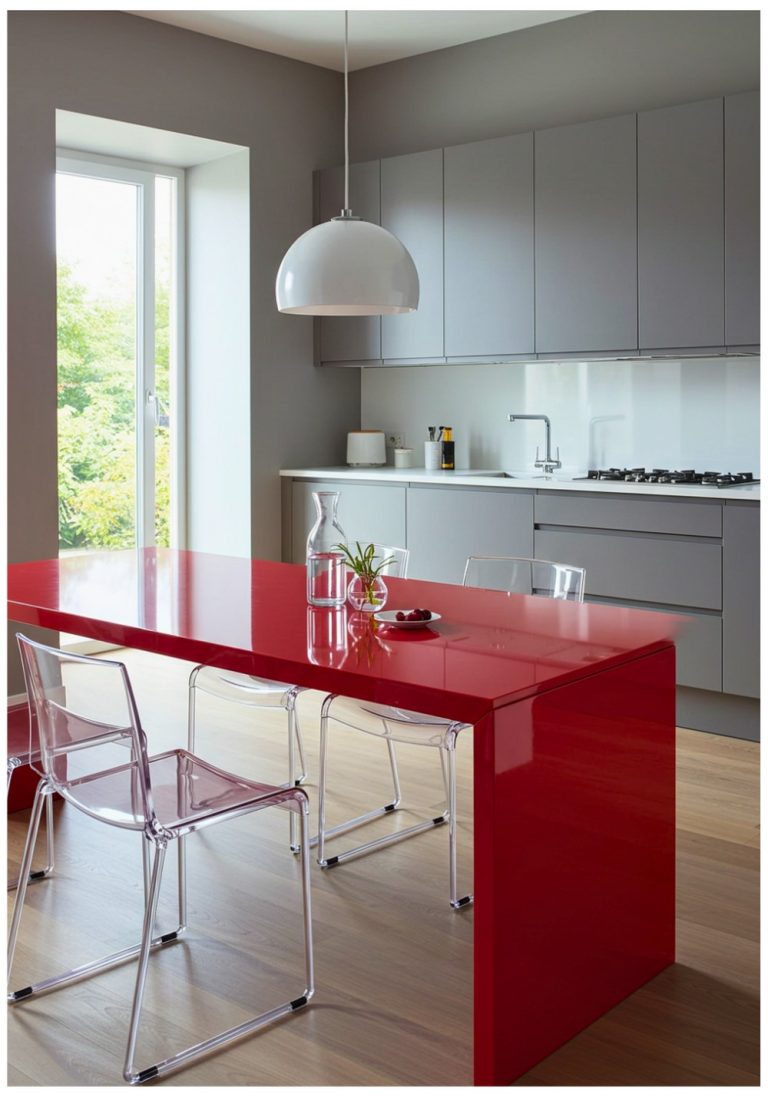 High-Gloss Lacquered Kitchen Tables