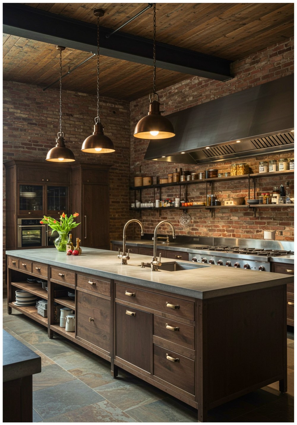 Industrial Bronze Kitchen