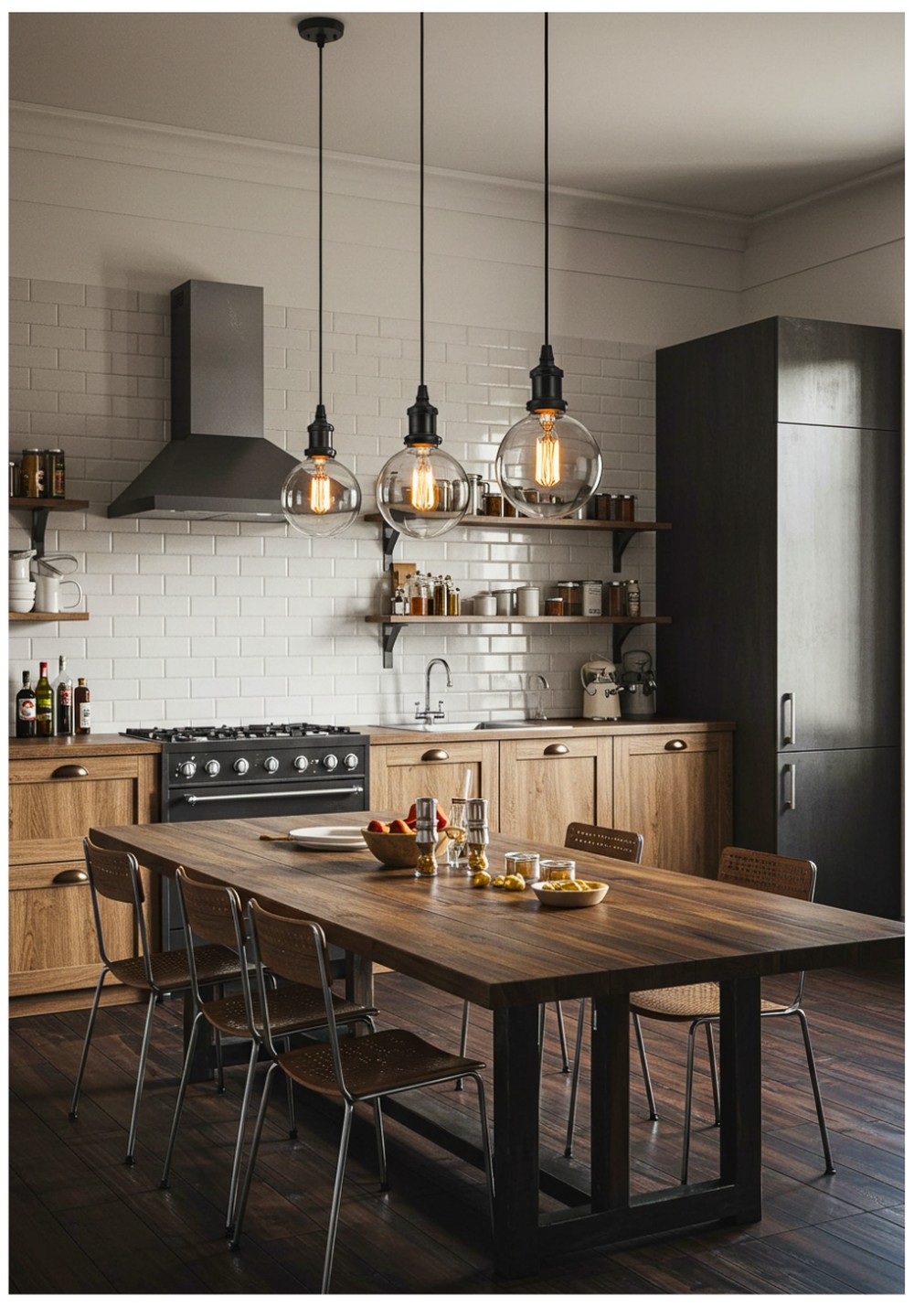 Industrial-Style Exposed Bulb Fixtures
