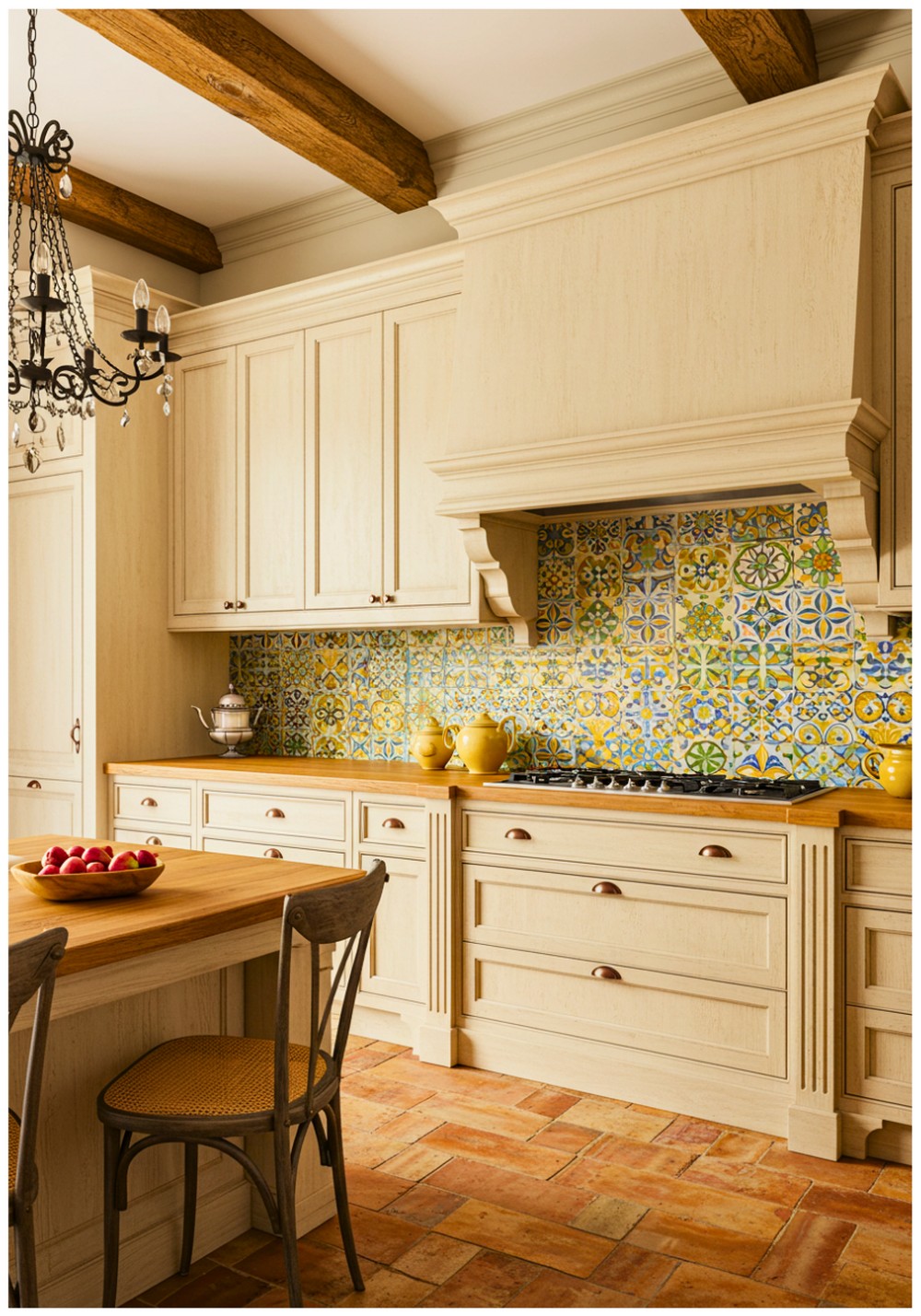 15 Beautiful Cream Kitchen Ideas with Bold Decor Accents - The Newlywed