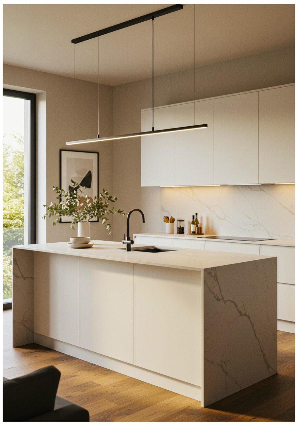 Minimalist Linear Suspension Lights