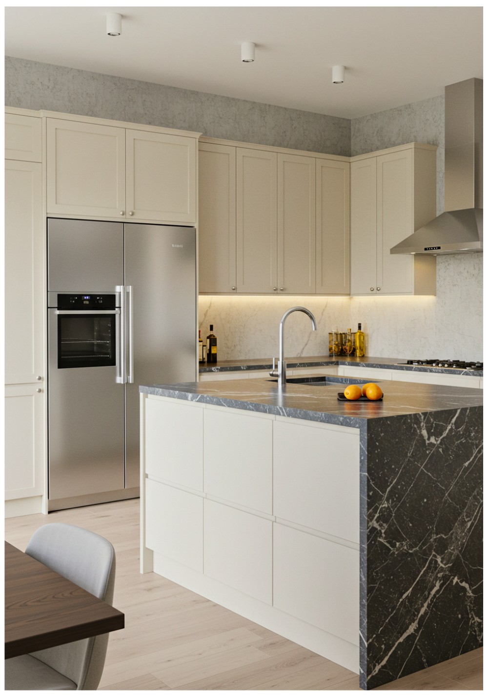 Modern Cream Kitchen Cabinets