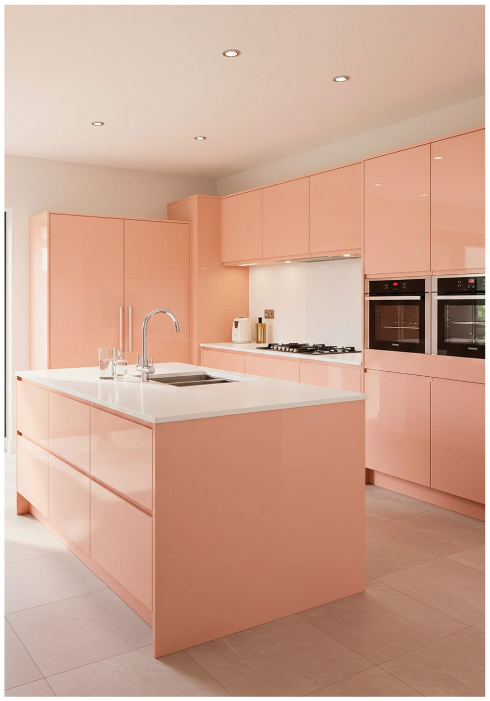 Modern Peach Kitchen