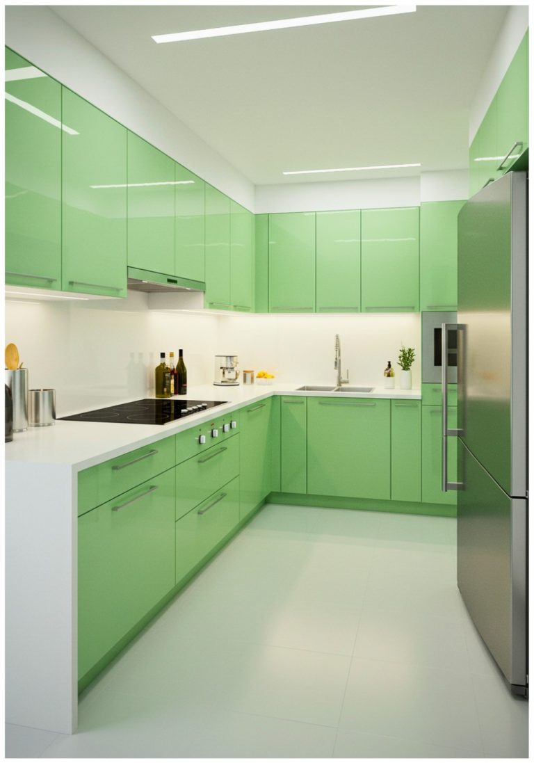 Modern Pistachio Kitchen