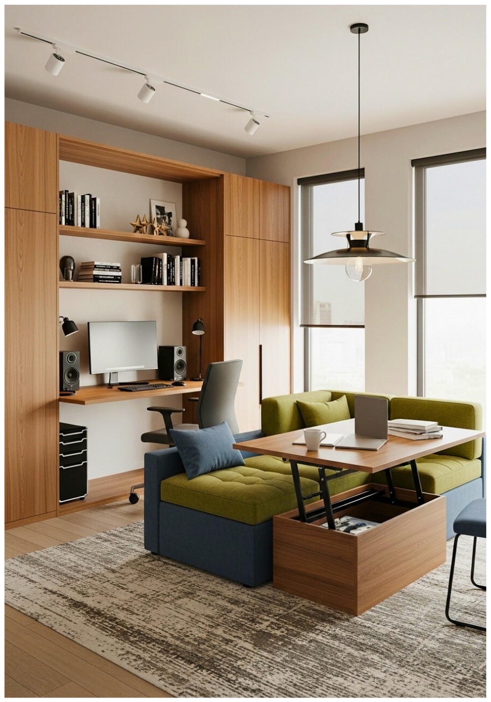 Murphy Bed Office Fold-Away Desk and Convertible Furniture