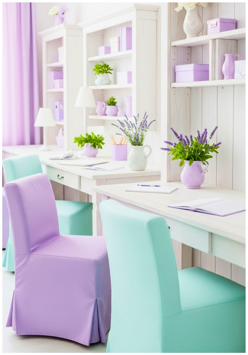 Pastel Dreams Lavender and Mint Color Palette
