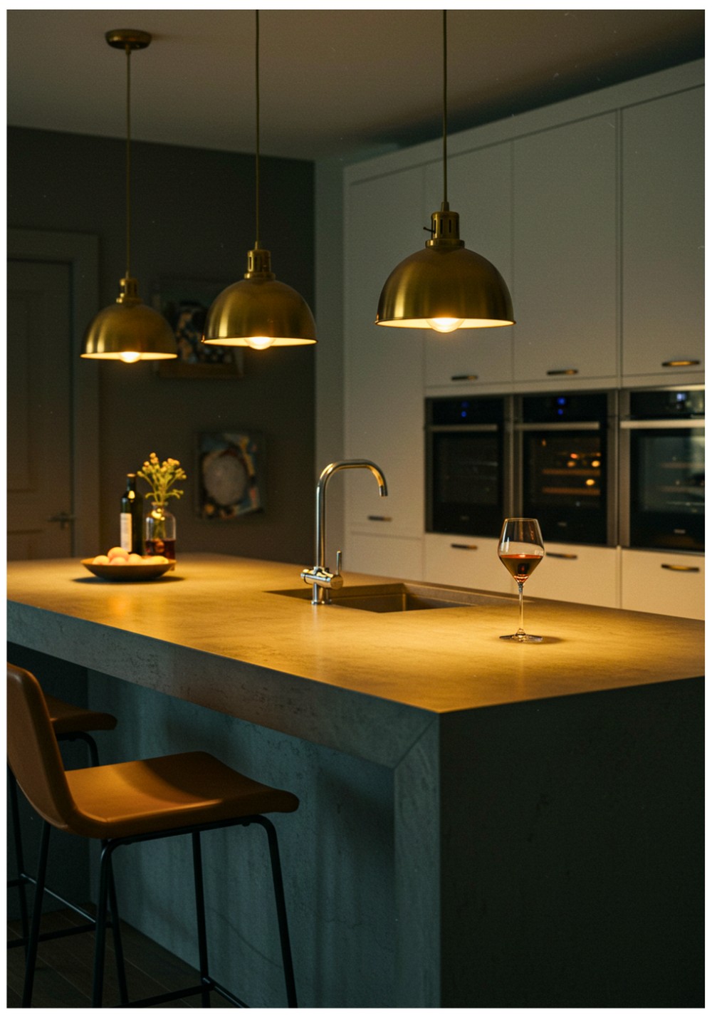 Pendant Lights Over Islands