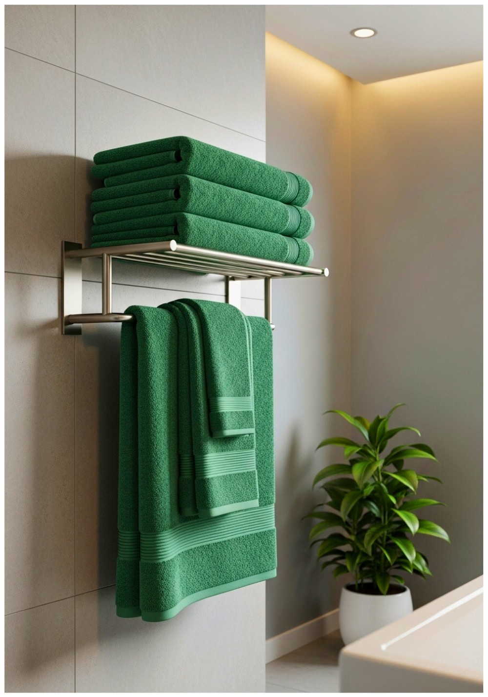 Plush Textiles in Rich Bathroom Jewel Tones