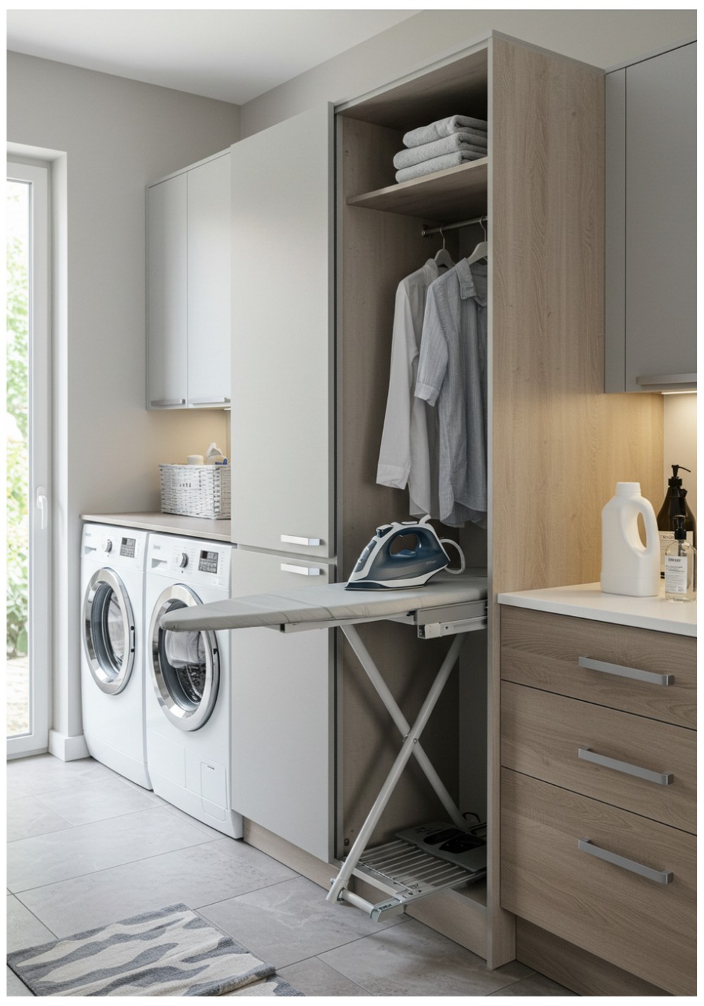 Retractable Ironing Board Cabinet