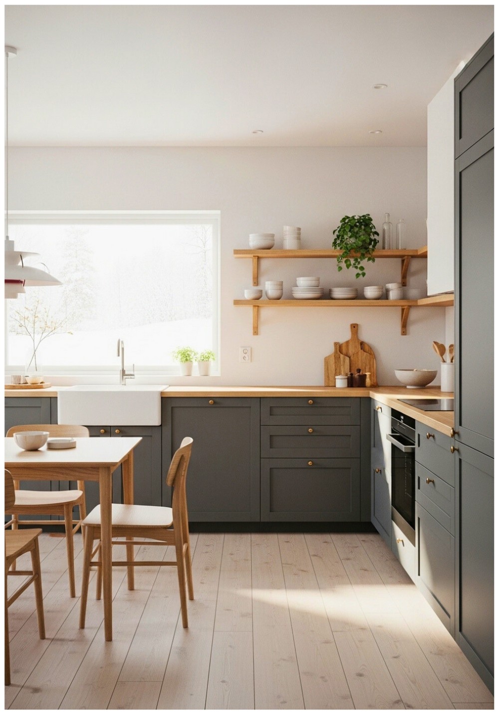 Scandinavian-Inspired Flat Panel Cabinets