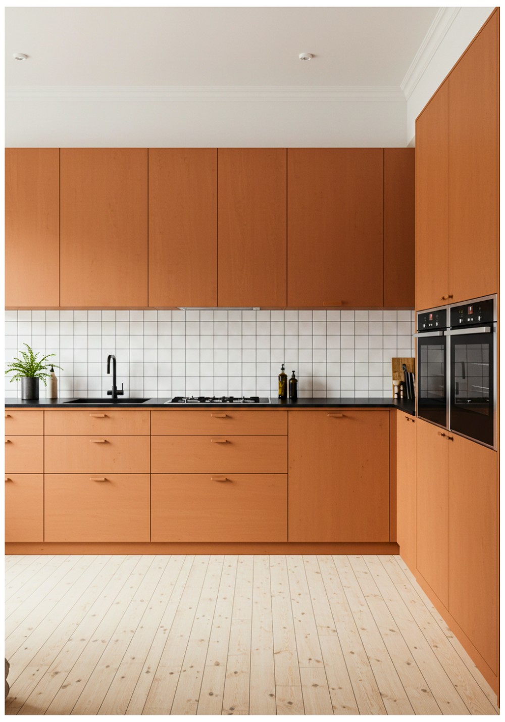 Scandinavian Rust Kitchen