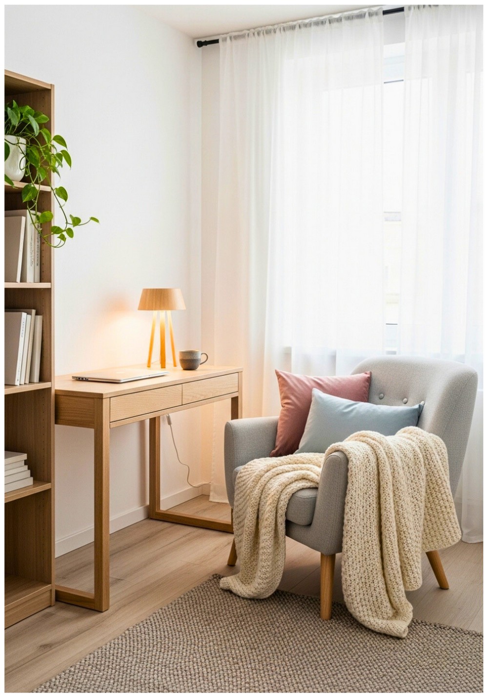 Scandinavian Softness Light Wood With Cozy Textiles