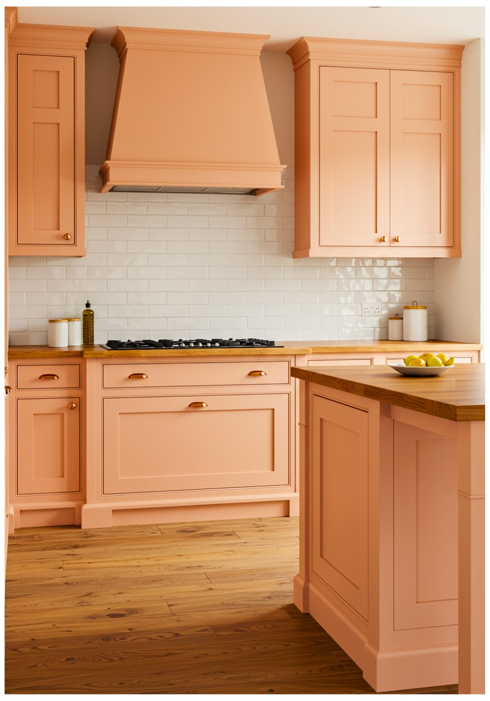 Shaker Peach Kitchen Cabinets