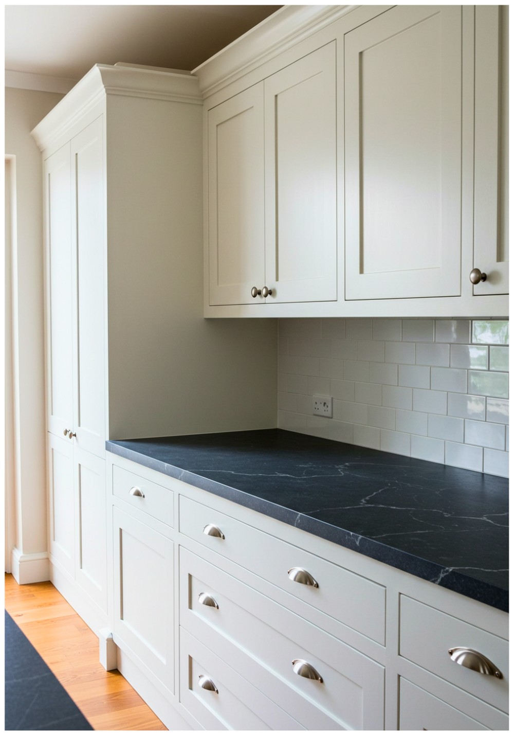 Shaker White Cupboards Kitchen