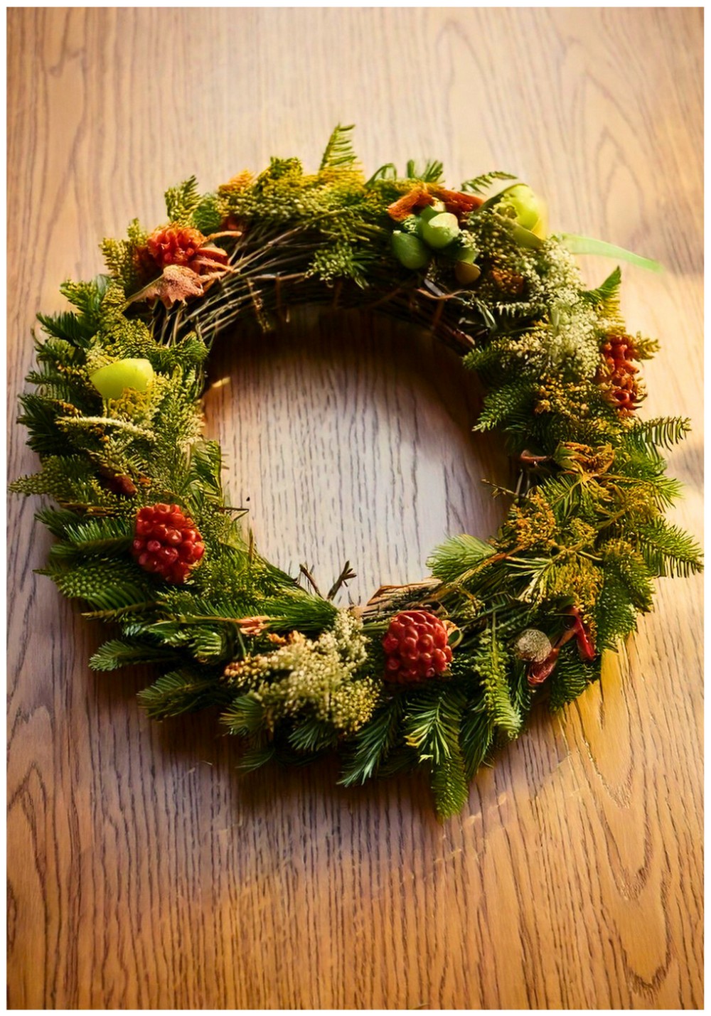Small Decorative Wreath as a Centerpiece