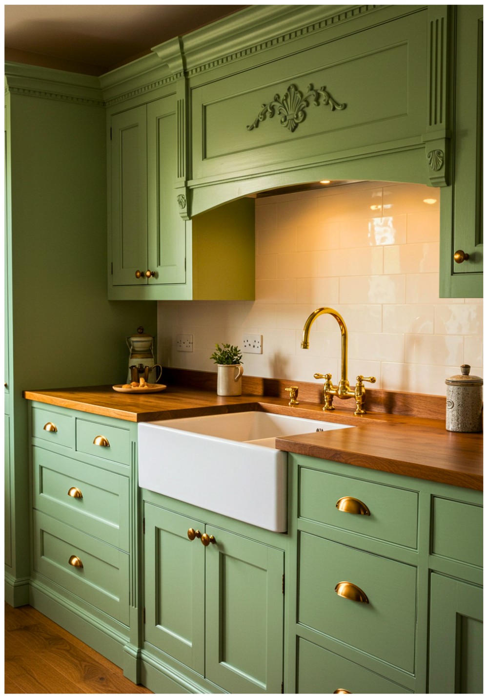 Traditional Pistachio Kitchen