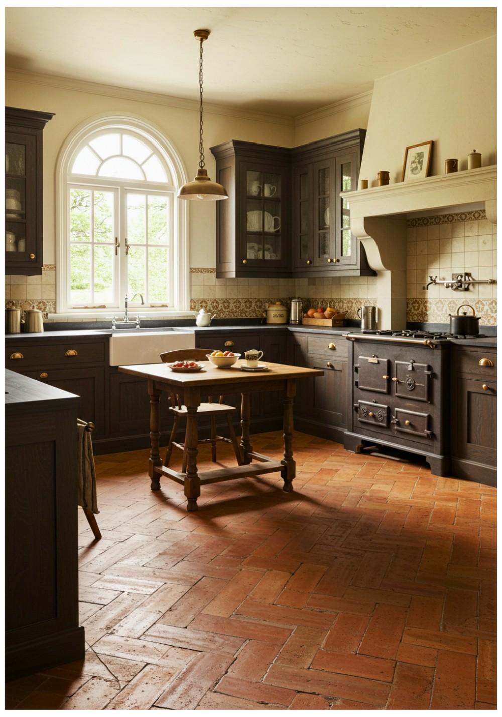 Traditional Terracotta Kitchen Floor