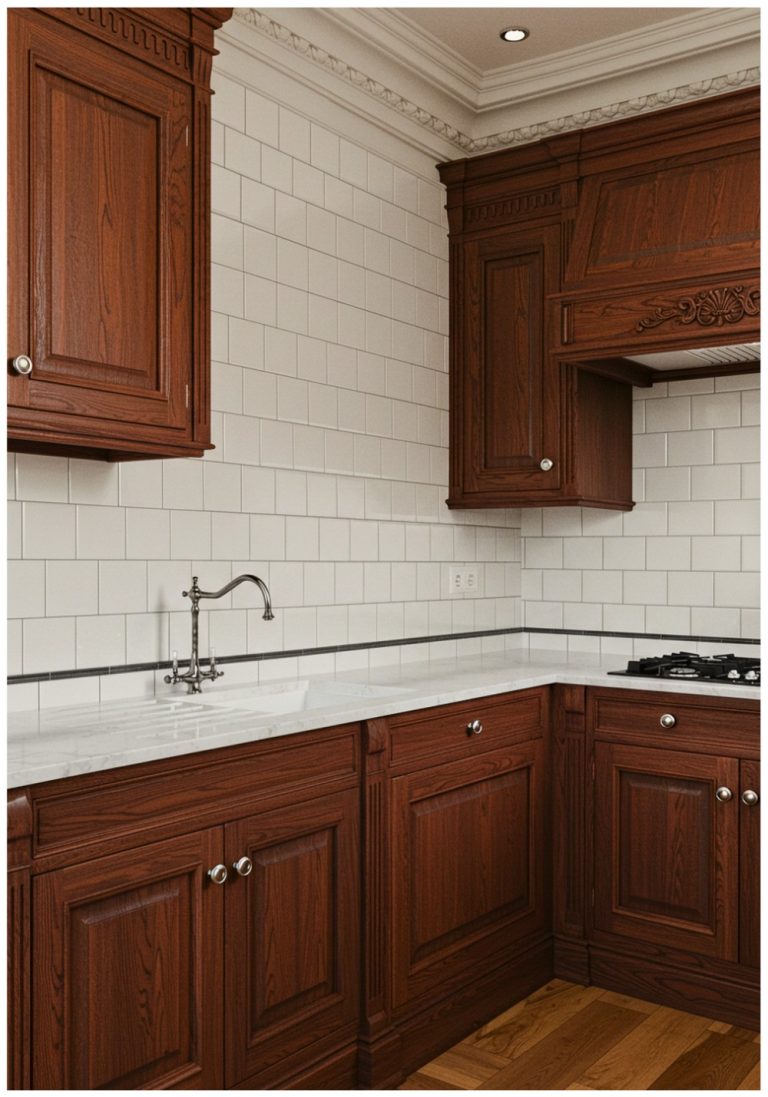 Traditional White Kitchen Tiles