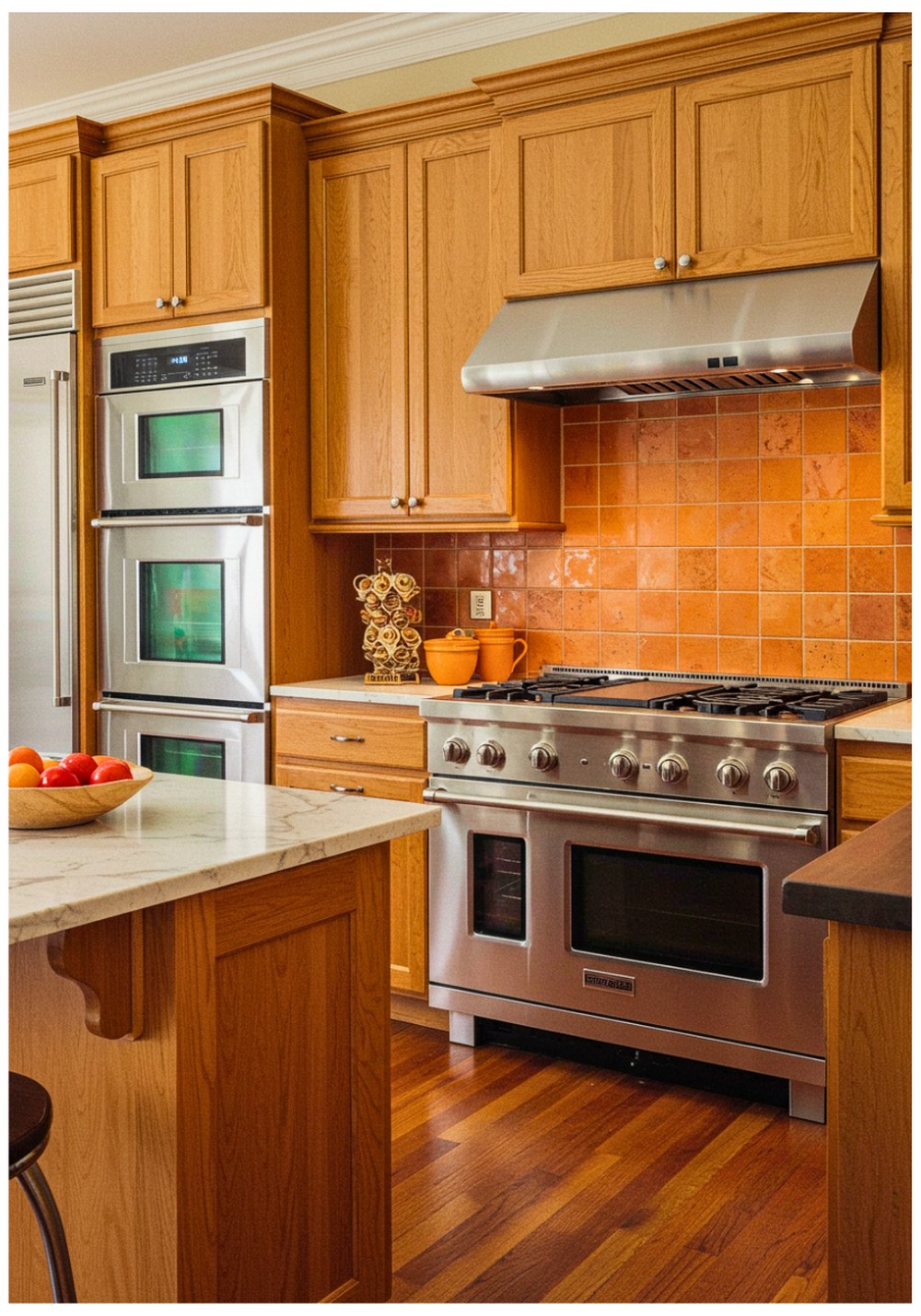 Transitional Terracotta Kitchen