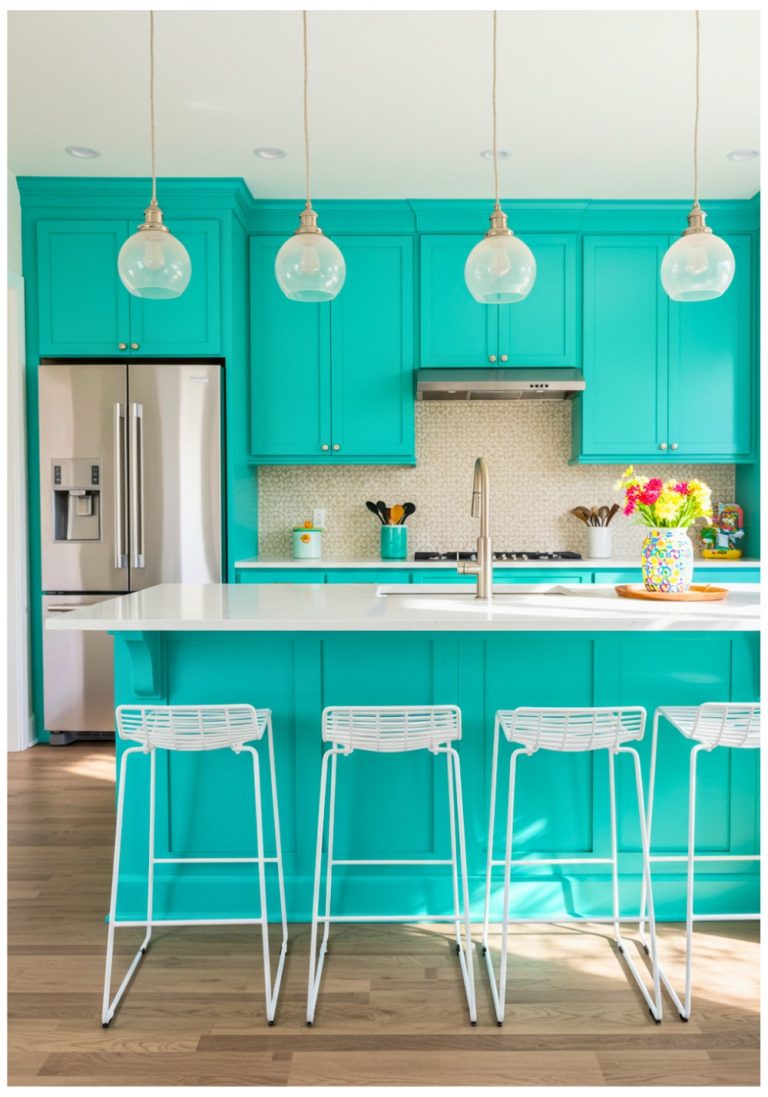 15 Best Turquoise Kitchen Ideas to Refresh Your Interior - The Newlywed