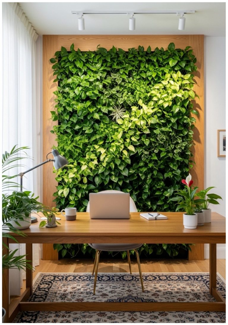 Vertical Garden With Air-Purifying Plants