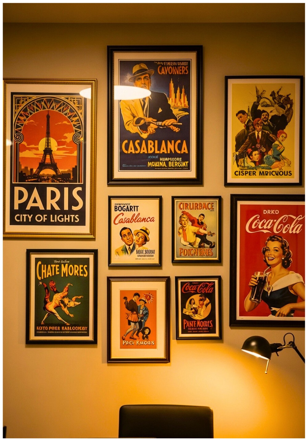 Vintage Posters Display Retro Advertisements and Classic Movie Prints