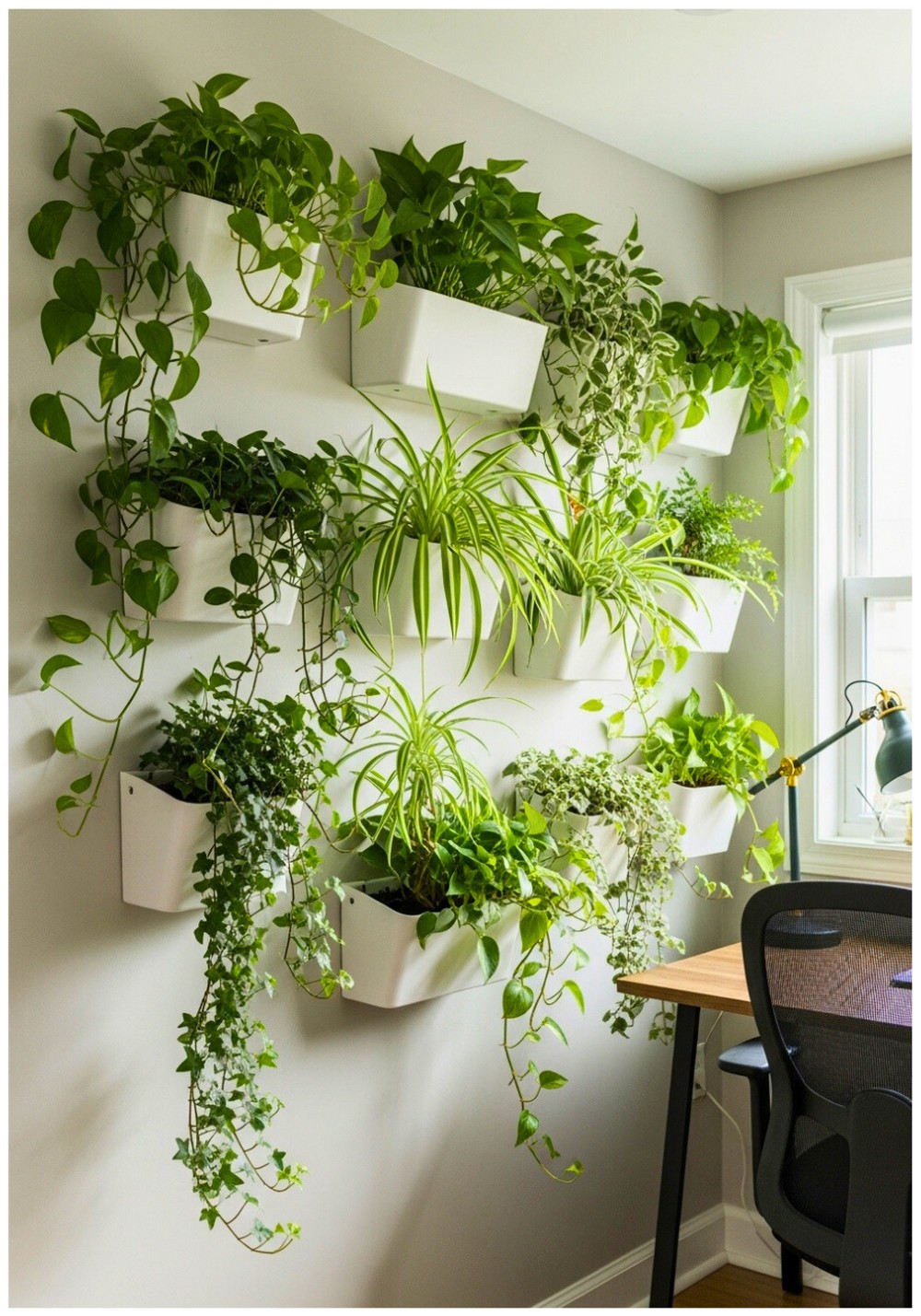 Wall-Mounted Planters Grow Indoor Plants in Vertical Garden Containers