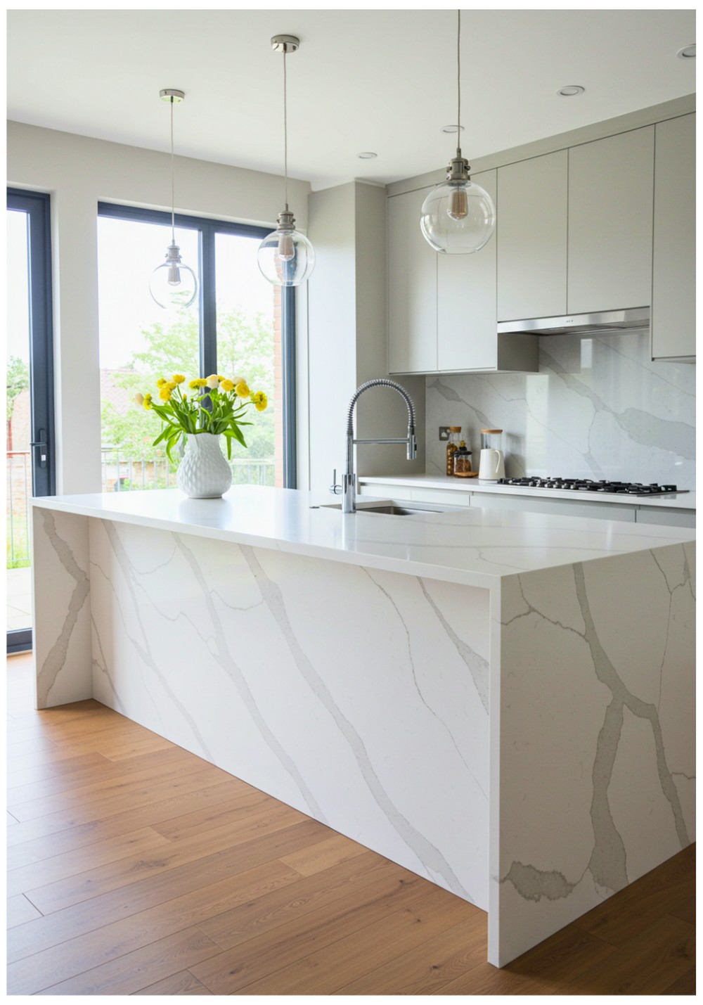 Waterfall Island Countertops