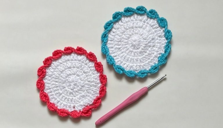 Cute Crochet Coffee Coaster Pattern 9