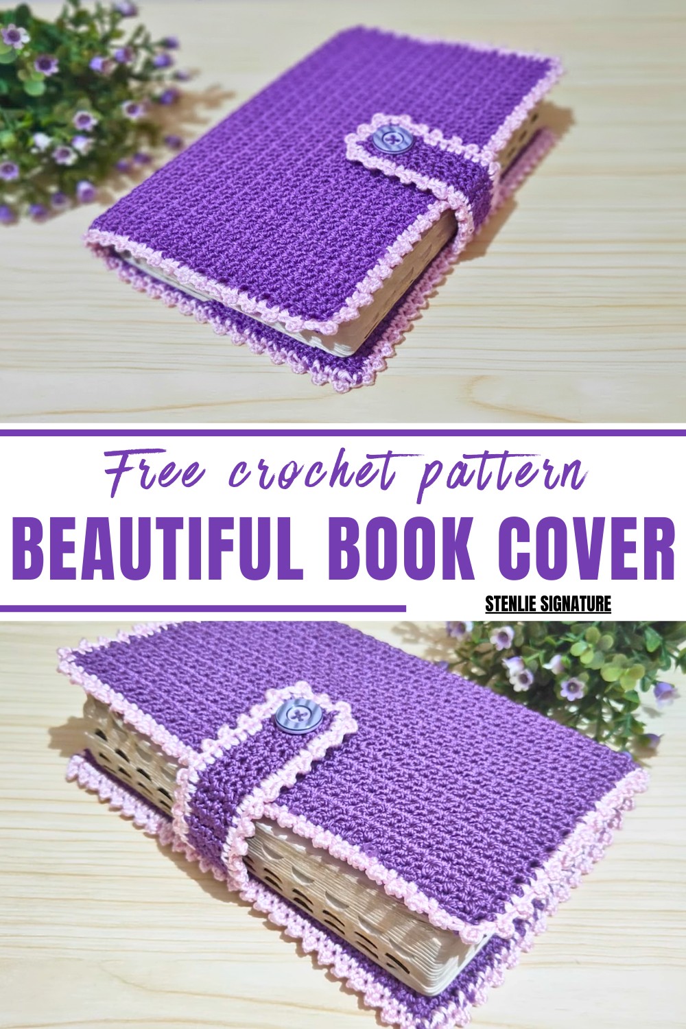 Beautiful Crochet Book Cover Pattern