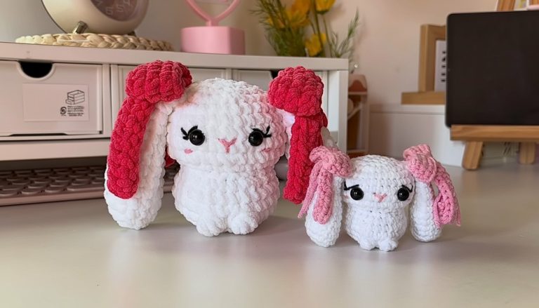 Crochet Bunny With Big Bow Pattern 10