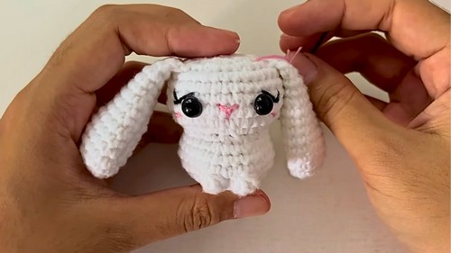 Crochet Bunny With Big Bow Pattern 7