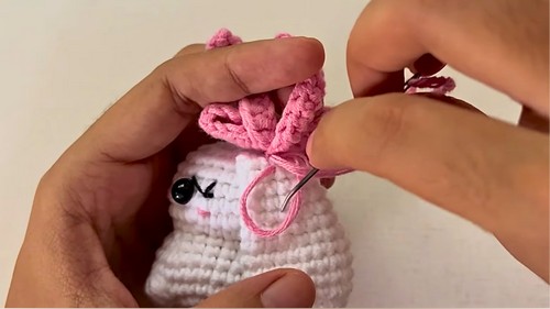 Crochet Bunny With Big Bow Pattern 8